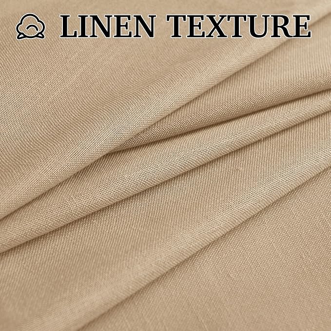 RYB HOME Linen Semi Sheer Curtains - Image 5