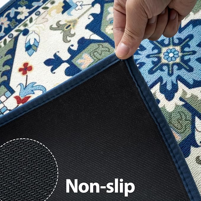 AREDO Runner Rug with Non Slip Rubber Backing, Washable Soft Floor Carpet - Image 4