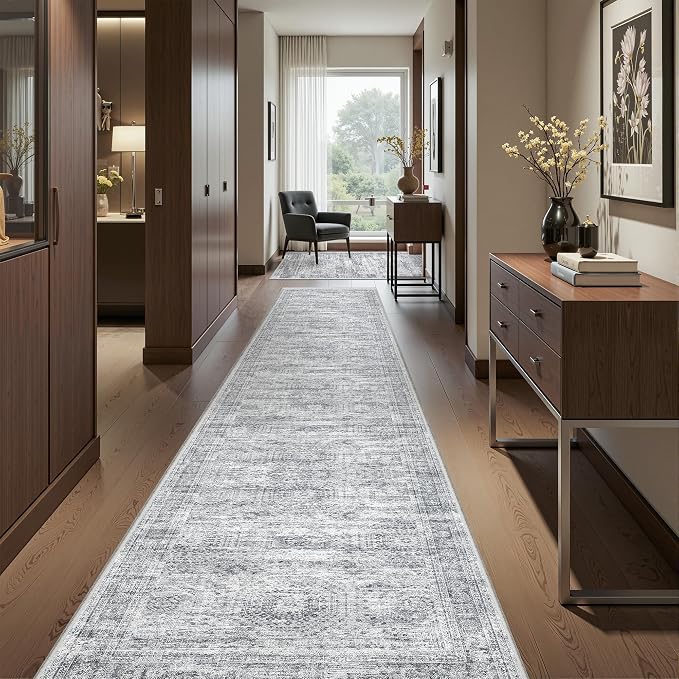 2x12 Runner Rug Non Slip, Washable Hallway Runner Rug, Laundry Room, Soft by Restydon