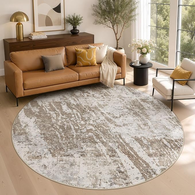 DMOYEST 6ft Round Washable Area Rug - Image 4