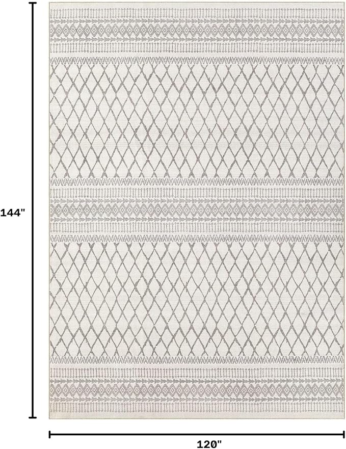 cotiled Boho 10x12 Area Rug for Living Room: Large Moroccan Washable Rug | - Image 2