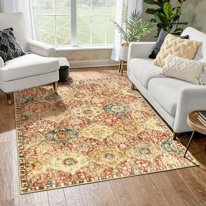 Lahome Moroccan Washable Small Area Rug, 3x5 Rug by Lahome