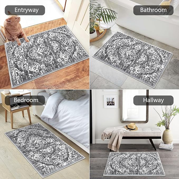 HEBE Indoor Door Mat 2'x3', Washable Welcome Mat - Image 5