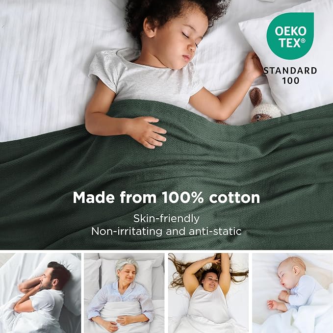 Bedsure GentleSoft 100% Cotton Blanket Full Size - Image 2