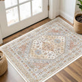 3x4 Washable Area Rug for Entryway Non Slip Kitchen Rugs, Soft Vintage Living by Restydon