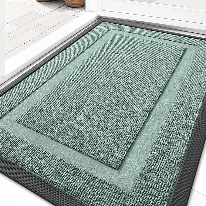 OLANLY Front Door Mat Outside 33x21, All-Season Heavy-Duty Rubber Doormat | by OLANLY