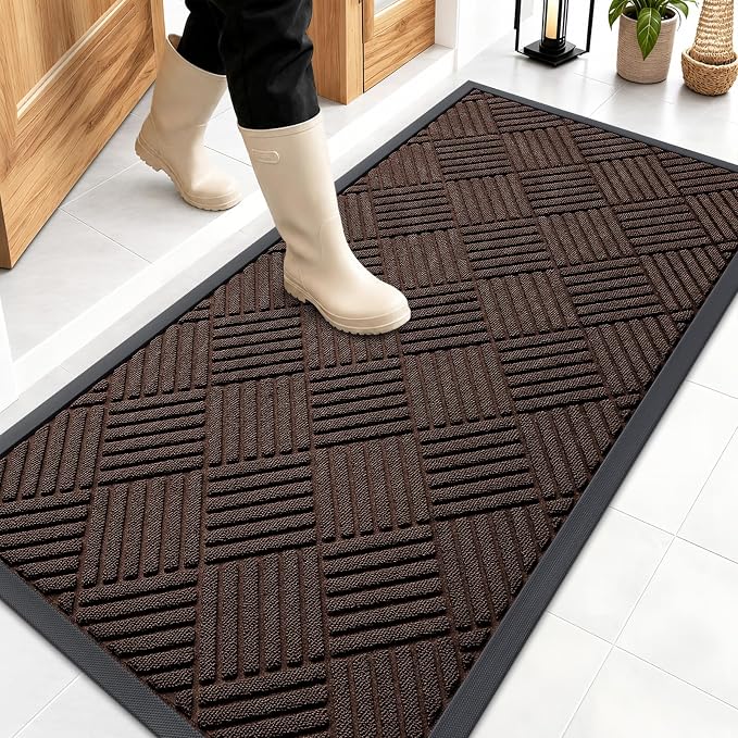 OLANLY Front Door Mat Outside Entrance 47x23, Waterproof Heavy-Duty Doormat | by OLANLY