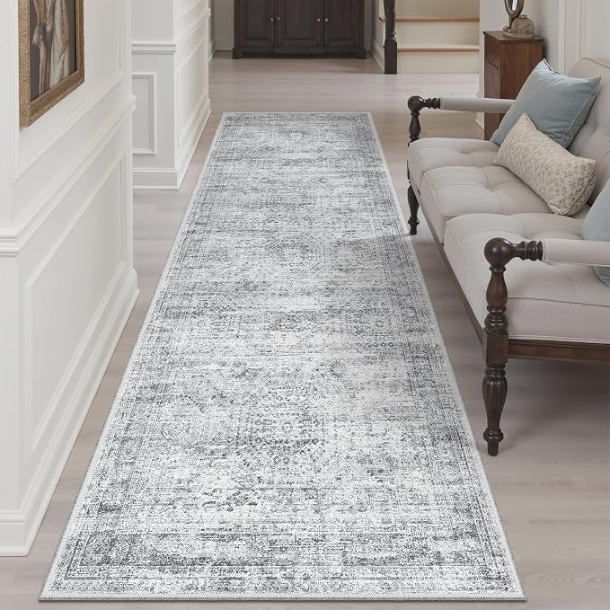 Soalmost Washable Kitchen Runner Rug 3x8 Hallway Entry Rugs Non-Slip, Foldable - Image 3