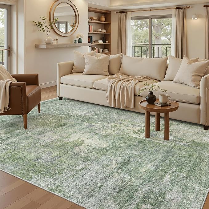 Soalmost Abstract Rug 5x7 Washable Area Rugs - Image 2
