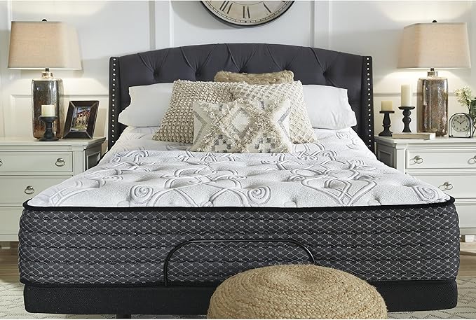 Signature Design by Ashley California King Size Limited Edition 11 inch Plush Hybrid Mattress with Lumbar Support Gel Memory Foam
