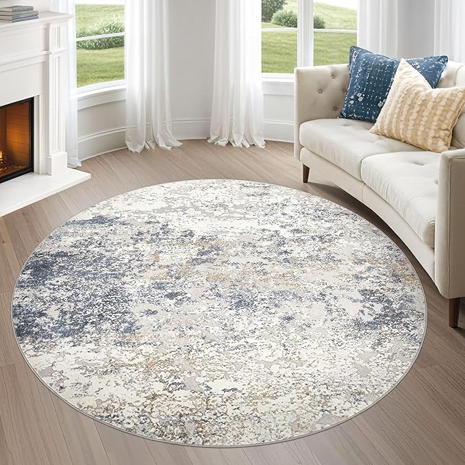 DMOYEST 6ft Round Area Rug Living Room Rugs by DMOYEST