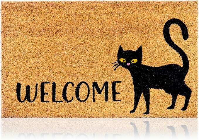 Coir Welcome Mat, 17 x 29 in | 100% Natural Coir, Anti-Shedding, Durable PVC by AmaruDoorMats