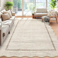 GarveeHome Scalloped Large Living Room Area Rug 6x9 Machine Washable by GarveeHome