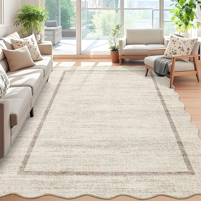GarveeHome Scalloped Washable Rugs 5x7 Rug - Image 2
