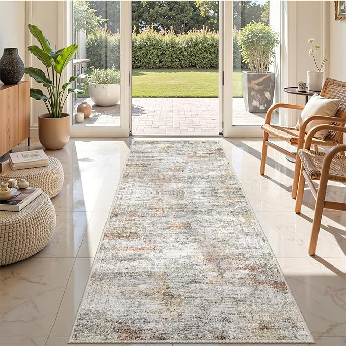 2'6 x 8' Runner Rug Non Slip, Washable Kitchen Rugs, Nursery Room, Soft Runner - Image 5