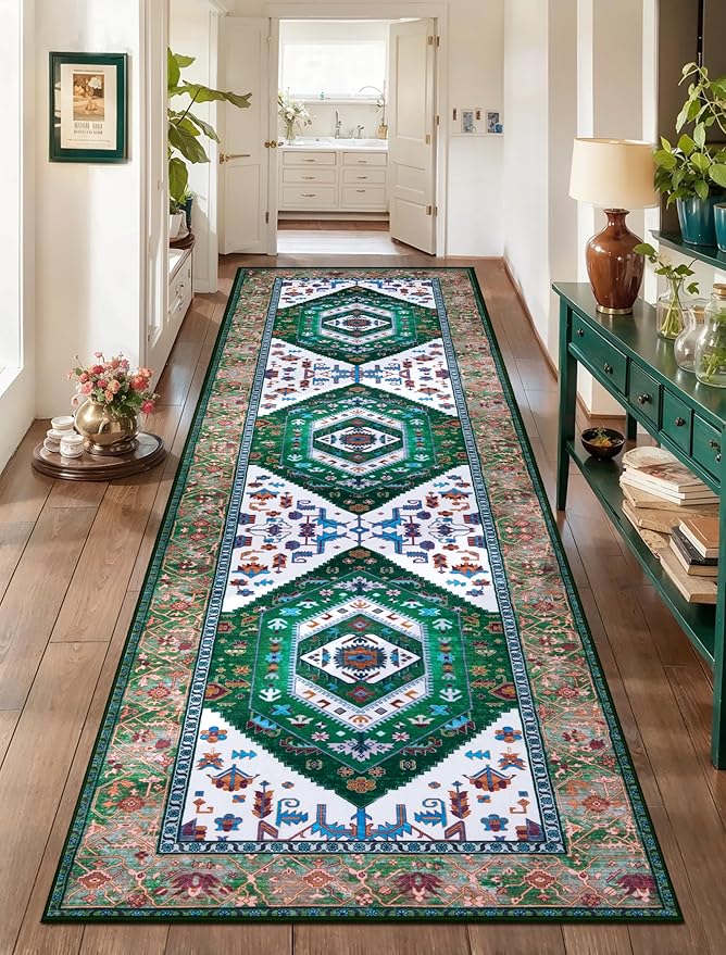 SERISSA 2'6"x8' Washable Non Slip Boho Runner Rug by SERISSAHomeDecorCollection