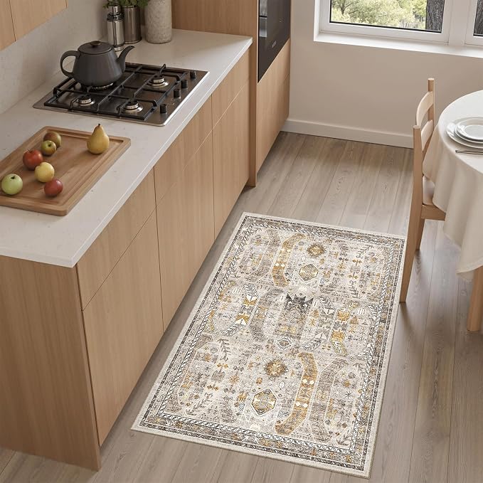 Madane Washable Area Rug 2x3 Small Entryway Rugs Non-Slip, Low Pile Floor Carpet - Image 2