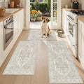 Madane Washable Kitchen Rug Set of 3 Small Area Rugs Non-Slip by Madane