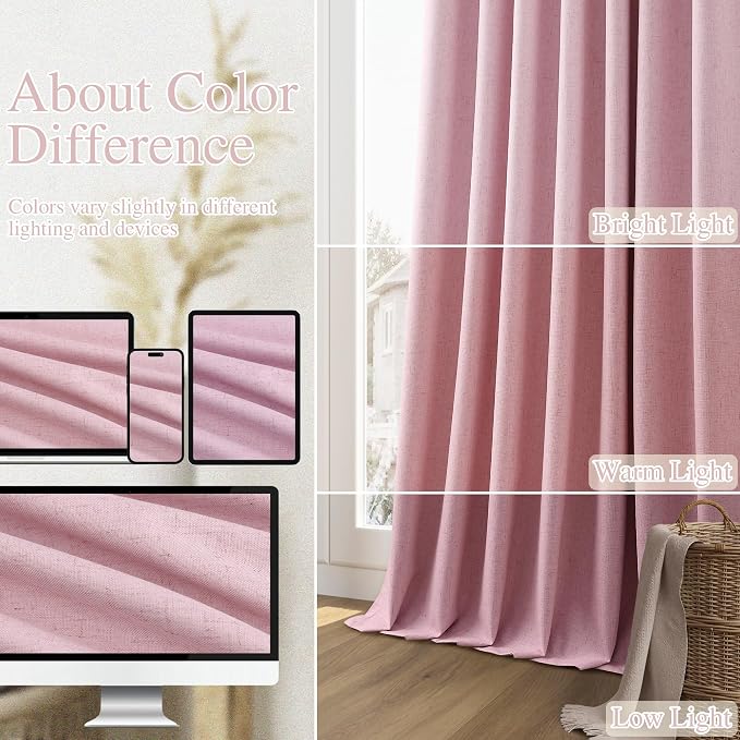 100% Blackout Curtains 120 Inch Length 2 Panels Set - Image 7