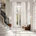 Ivory White Linen 144 Inch Curtains by Nanspring