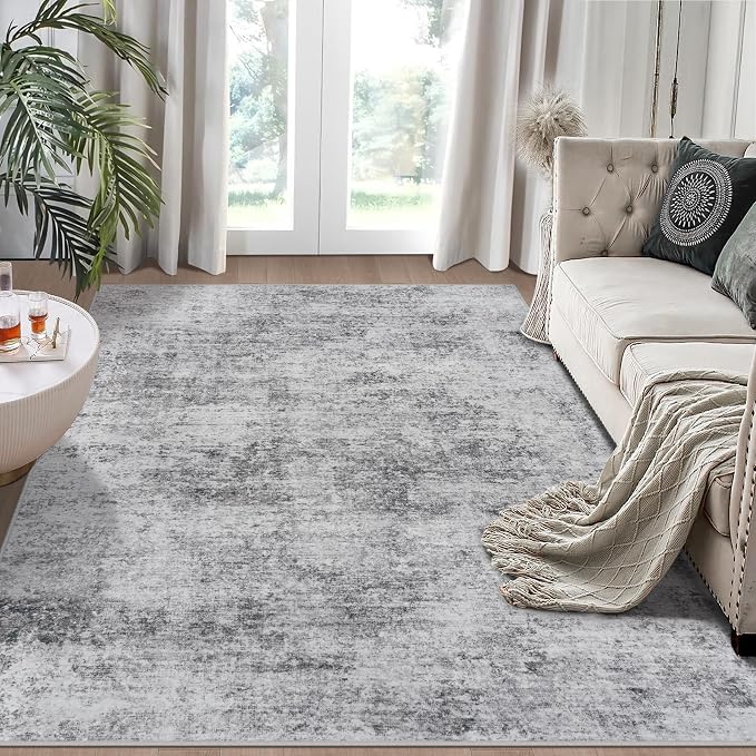 Aelenmu 6x9 Area Rugs for Living Room Bedroom Dining Room Washable Grey | Soft by Aelenmu