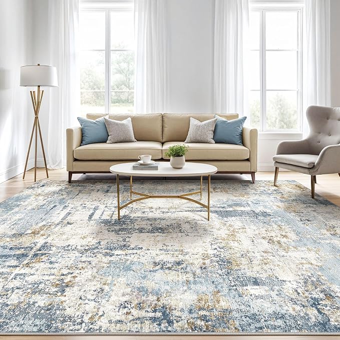 LOONGRUG 10x14 Area Rugs Washable Large Neutral Modern Living Room Rug | - Image 5