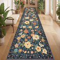DUKINO 3x12 Washable Runner Rug Long Hallway Runner Rug Non Slip Navy Blue | by DUKINO