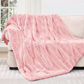 Luxury Faux Rabbit Fur Throw Blanket by TOUCHAT