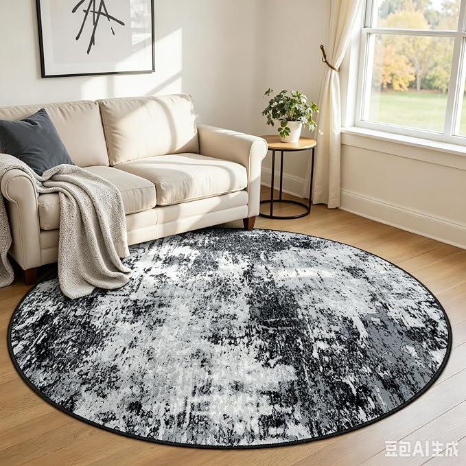 RELEANY Washable Round 6ft Area Rug by RELEANY