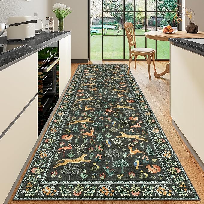 DUKINO 3x10 Washable Runner Rug, Non Slip Animal Rug - Image 3