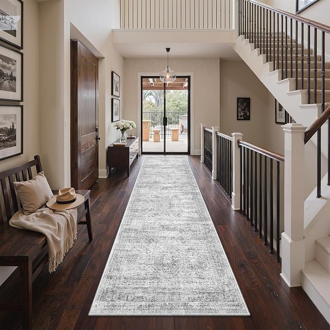 3x10 Runner Rug Non Slip, Washable Hallway Runner Rug, Laundry Room, Soft by Restydon
