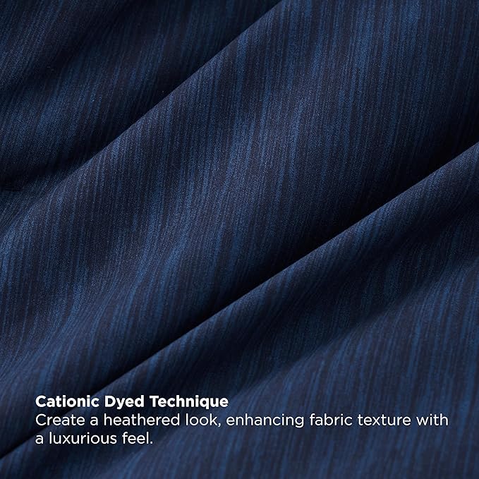 Bedsure King Size Comforter Set Navy - Bed in a Bag King Bedding 7 Pieces, Cationic Dyed Bed Set Gift for Family, Navy Soft Bedding for All Seasons Comforter with Sheets, Pillowcases & Shams