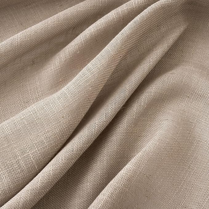 MIULEE Taupe Linen Curtains 52x72 Inch - Image 4