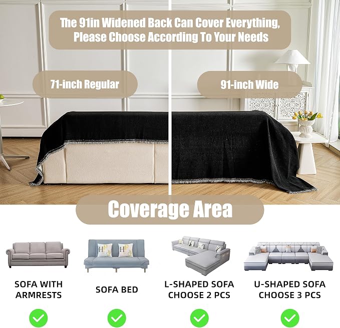 Couch Cover for Dogs Washable Sofa Cover, Sectional Couch Covers, Sofa Covers - Image 3