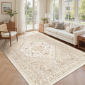 5x7 Area Rugs for Living Room, Large Washable Rug, Dining Room, Low Pile by Zesthome