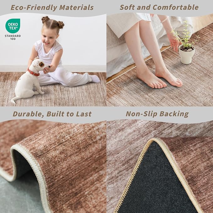 3x4 Washable Entryway Area Rug – Non-Slip Modern Abstract Small Area Rug - Image 6