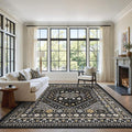 6x9 Area Rugs for Living Room, Large Washable Rug, Dining Room, Low Pile by Zesthome