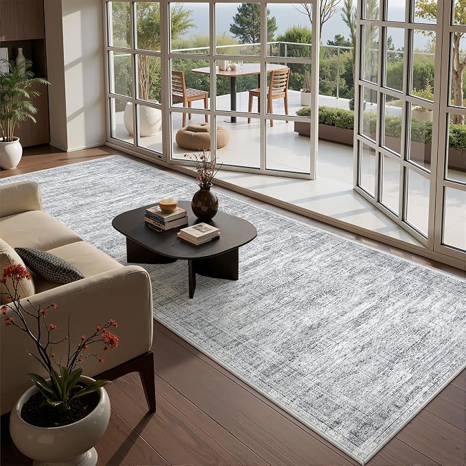 2'6 x 10' Runner Rug Non Slip, Washable Kitchen Rugs, Living Room, Long Rug - Image 4