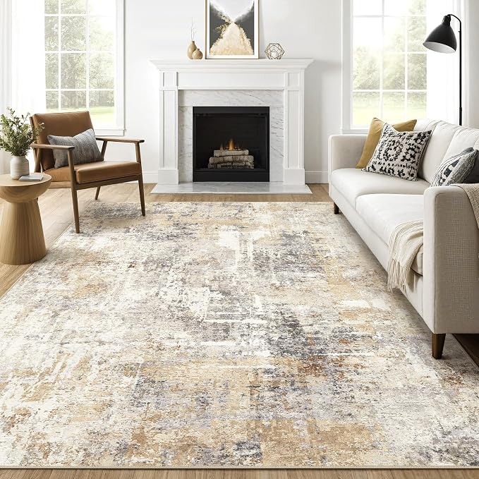 LOONGRUG 10x12 Area Rug Washable Large Neutral Modern Living Room Rugs | by LOONGRUG