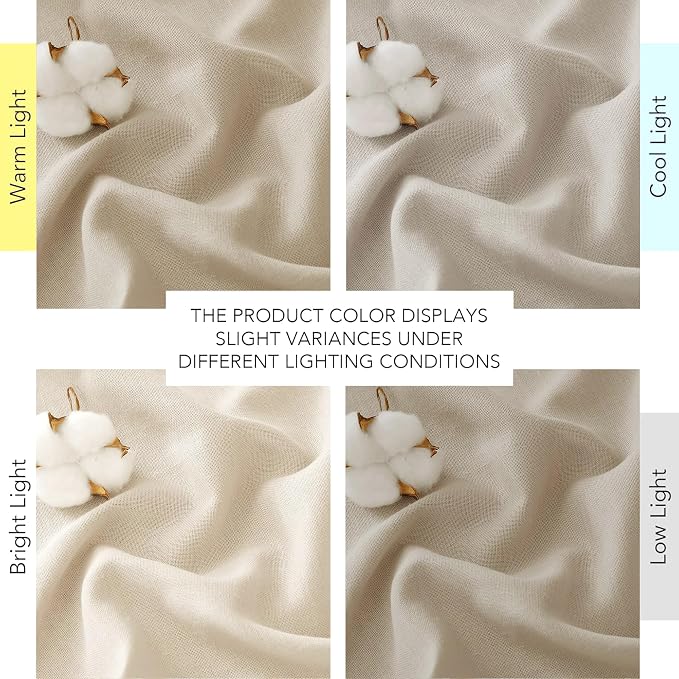 NICETOWN Linen Angora Curtains for Living Room, Grommet Privacy Assured Semi - Image 8