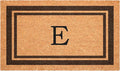 Calloway Mills 152982436E Brown Border 24" x 36" Monogram Doormat by Callowaymills