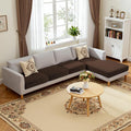Hokway Chaise Cover and Couch Cushion Covers Set, Separate Sectional Sofa by Hokway