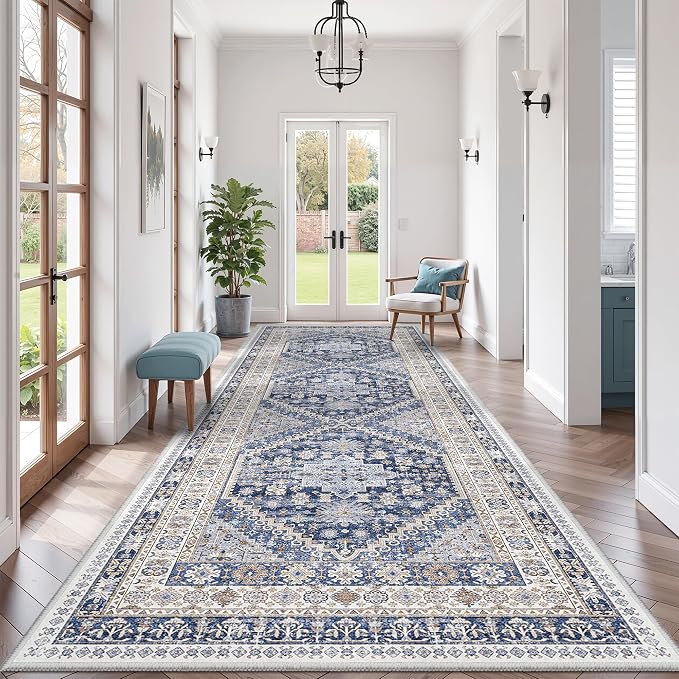 4x12 Runner Rug Non Slip, Washable Hallway Runner Rug, Nursery Room, Soft - Image 3
