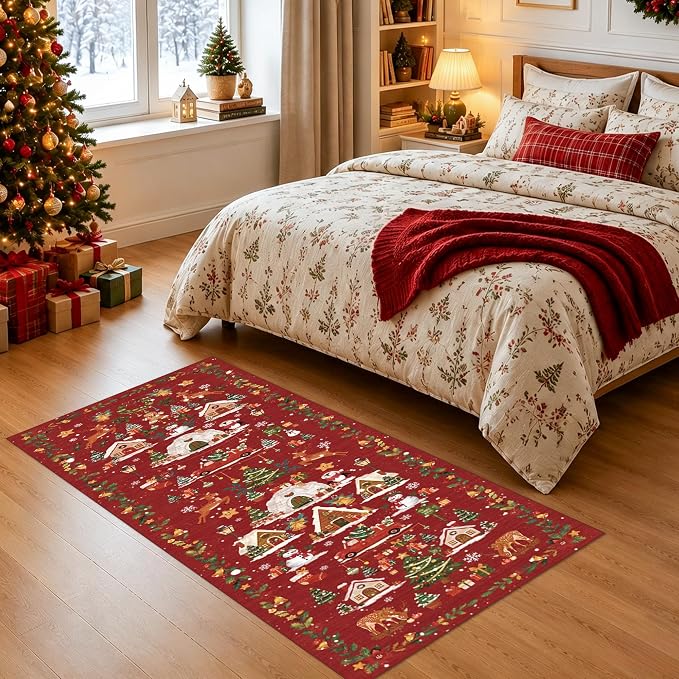 Christmas Runner Rug 2x5 for Hallway - Image 3
