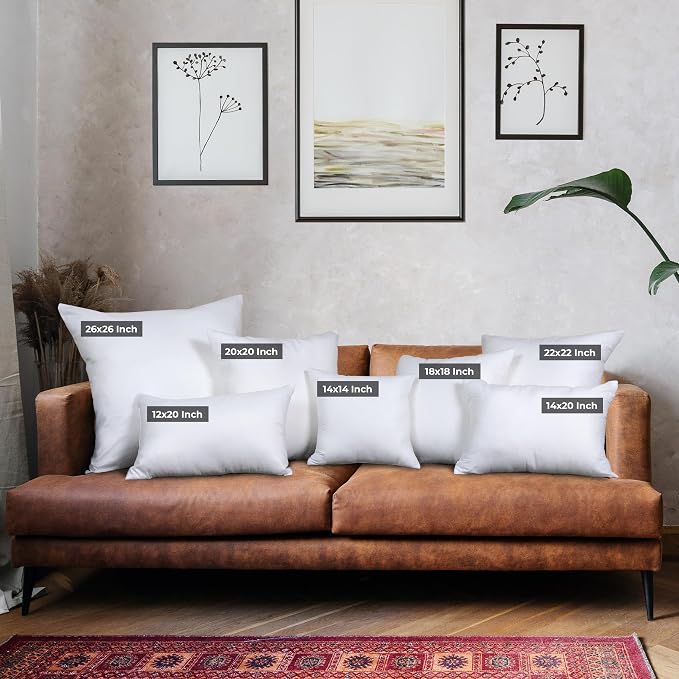 Utopia Bedding Throw Pillows, Decorative 12x20 Pillow Inserts - Image 2