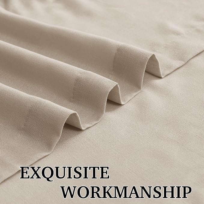 RYB HOME Linen Semi Sheer Curtains - Image 6