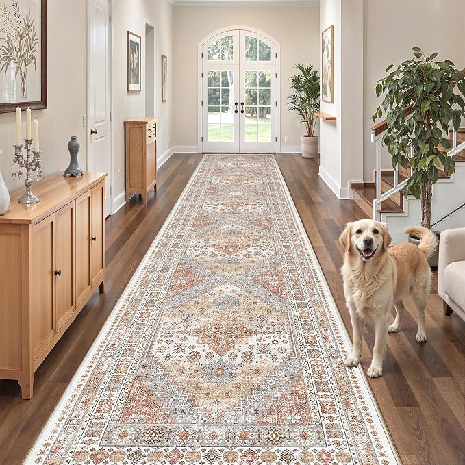 3x16 Runner Rug Non Slip, Washable Hallway Runner Rug, Living Room, Extra Long - Image 4