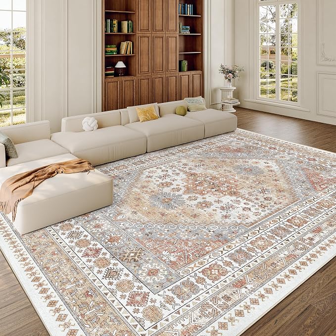 8x10 Area Rugs for Living Room, Large Washable Rug, Dining Room, Low Pile - Image 4