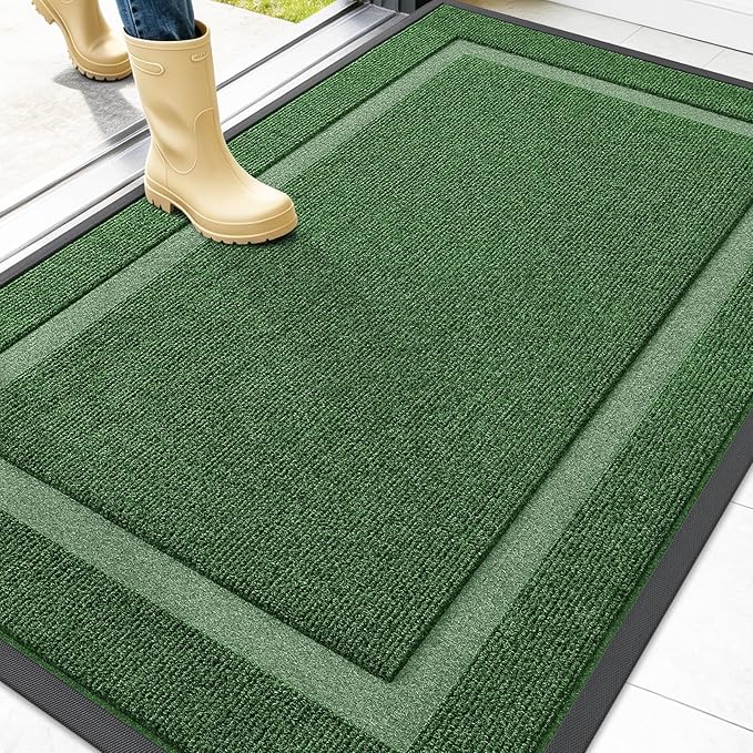 OLANLY Front Door Mat Outside 47x32, All-Season Heavy-Duty Rubber Doormat | by OLANLY