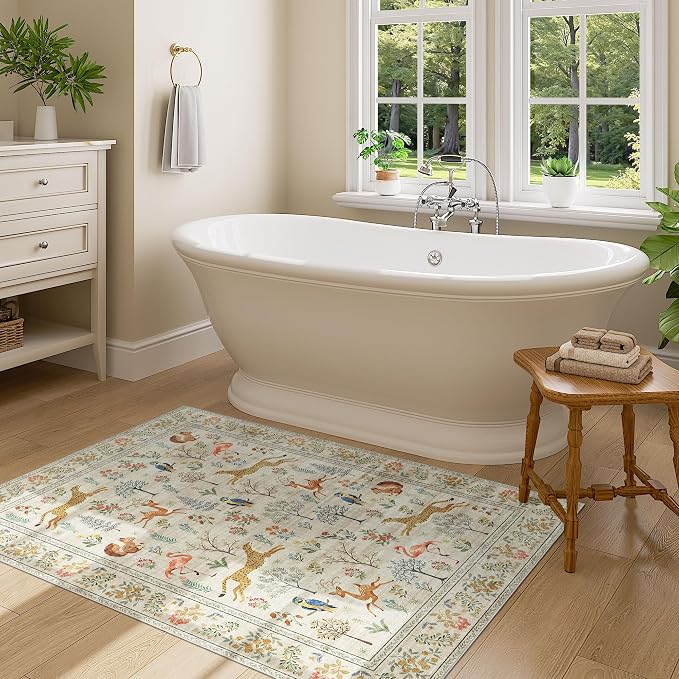 DUKINO 3x4 Rug, Washable Animal Area Rug - Image 5